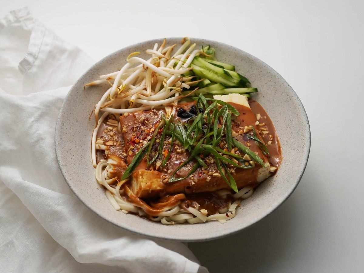 Cold Tofu in Hoisin Peanut Sauce