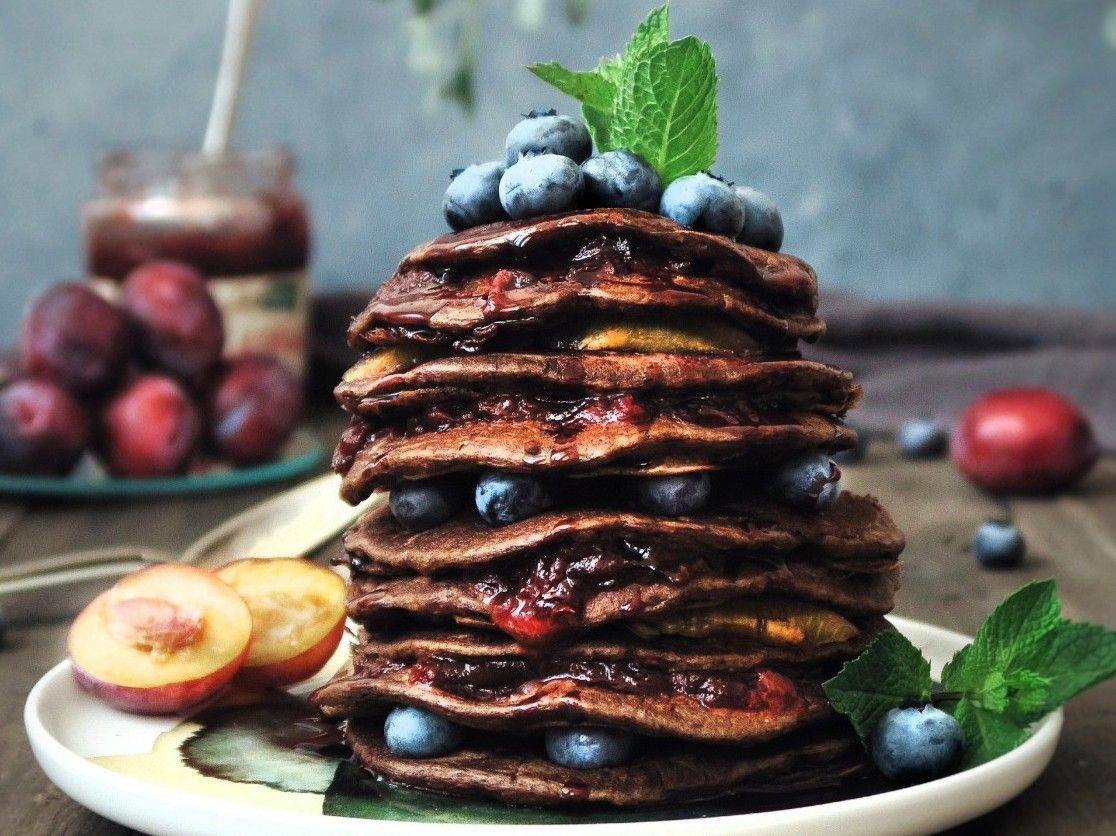 Vegan Chocolate Pancakes