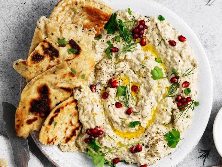 Eggplant Mutabal with Tahini