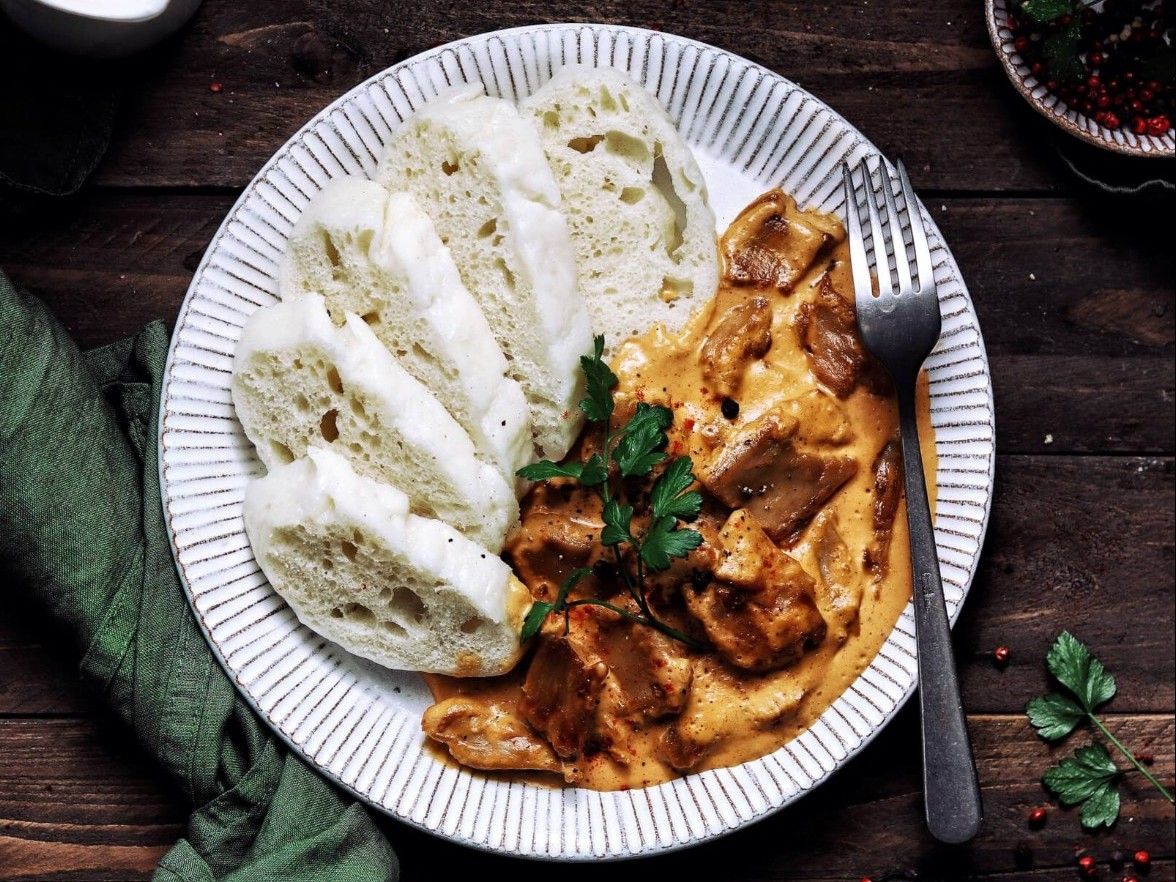 Vegan Perkelt with Dumplings