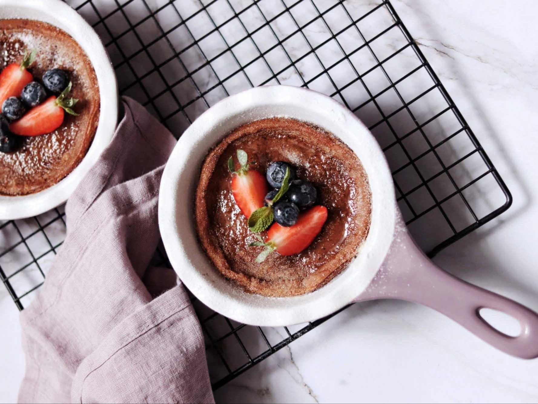 Pečené palacinky s lieskovcovým mliekom