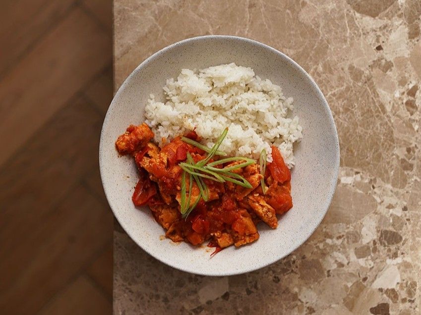 Vietnamese Tofu in Tomato Sauce
