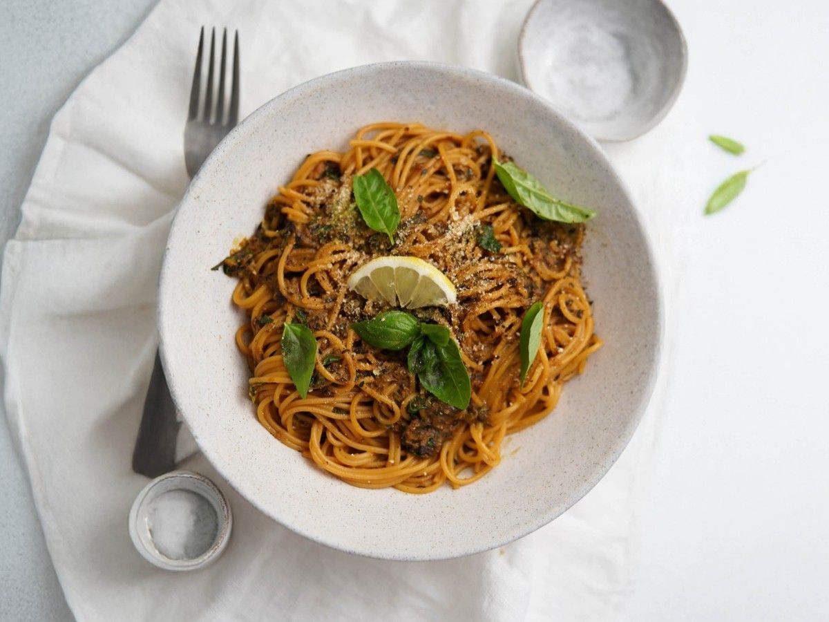 Caramelized Zucchini Pasta with Lemon