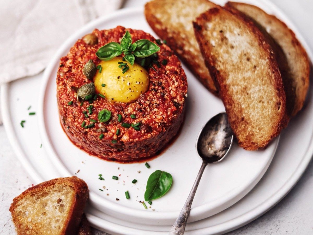 Eggplant & Tofu Steak Tartare