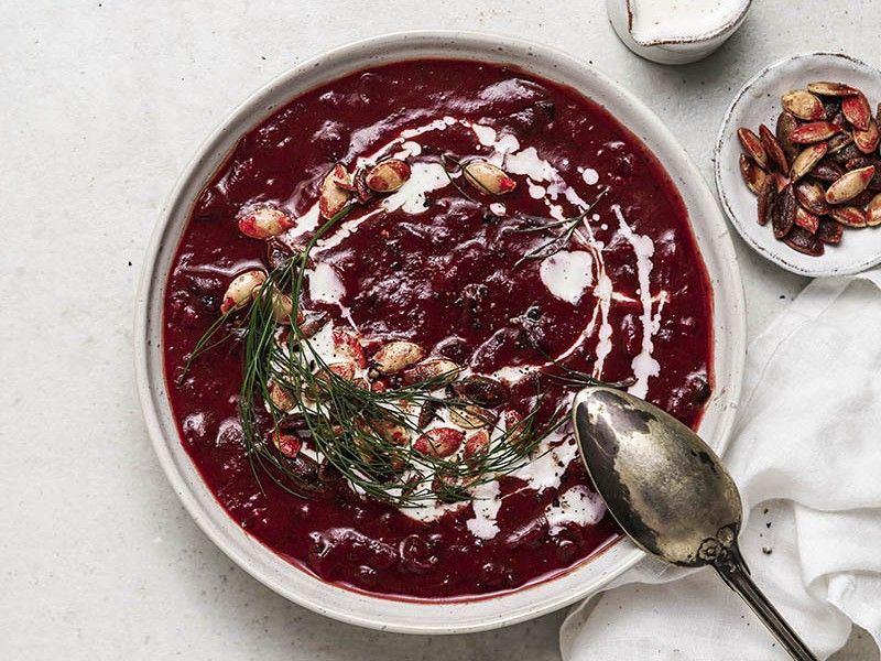 Roasted Red Cabbage Soup