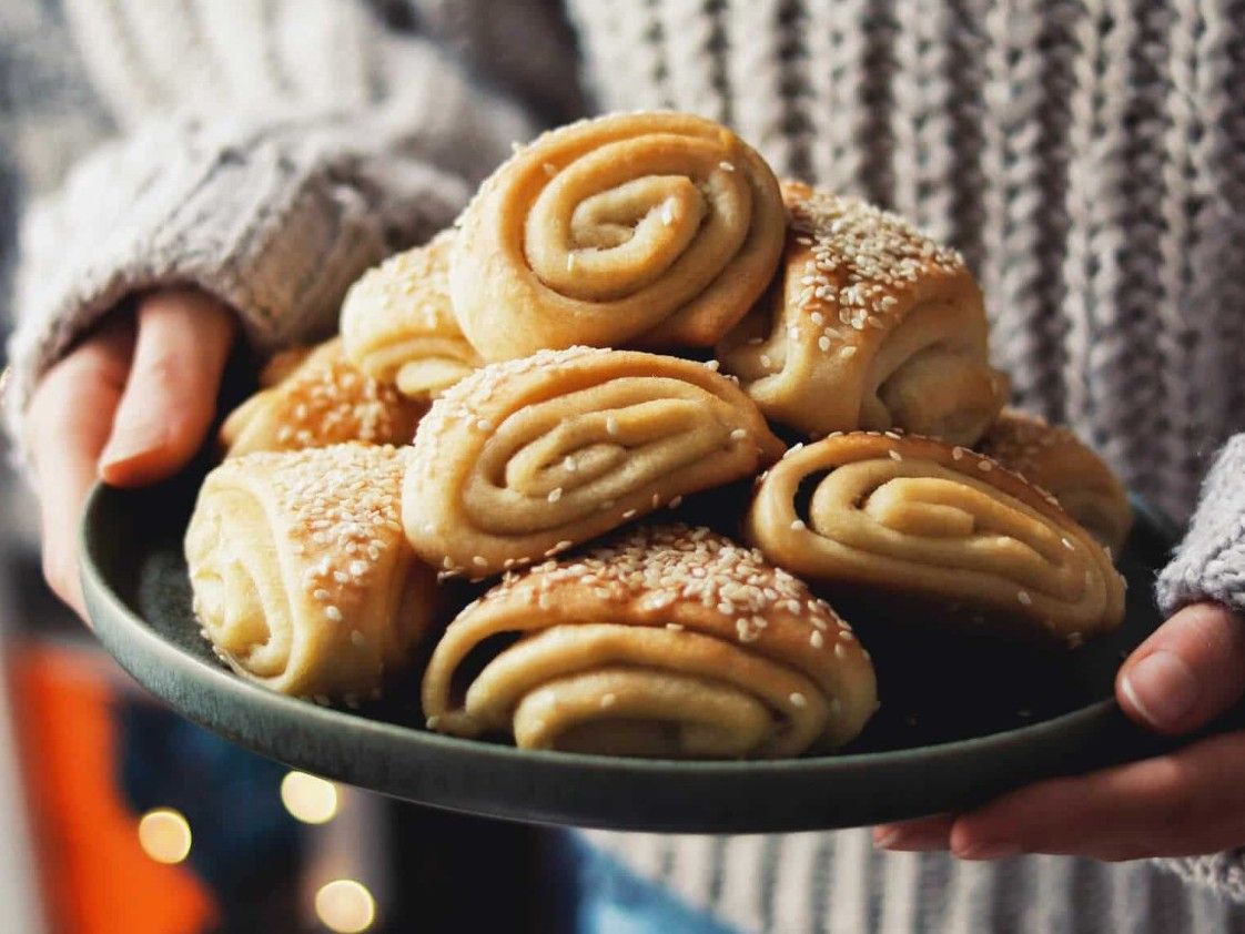 Vegan Yugoslav-Style Sesame Pastry Swirls