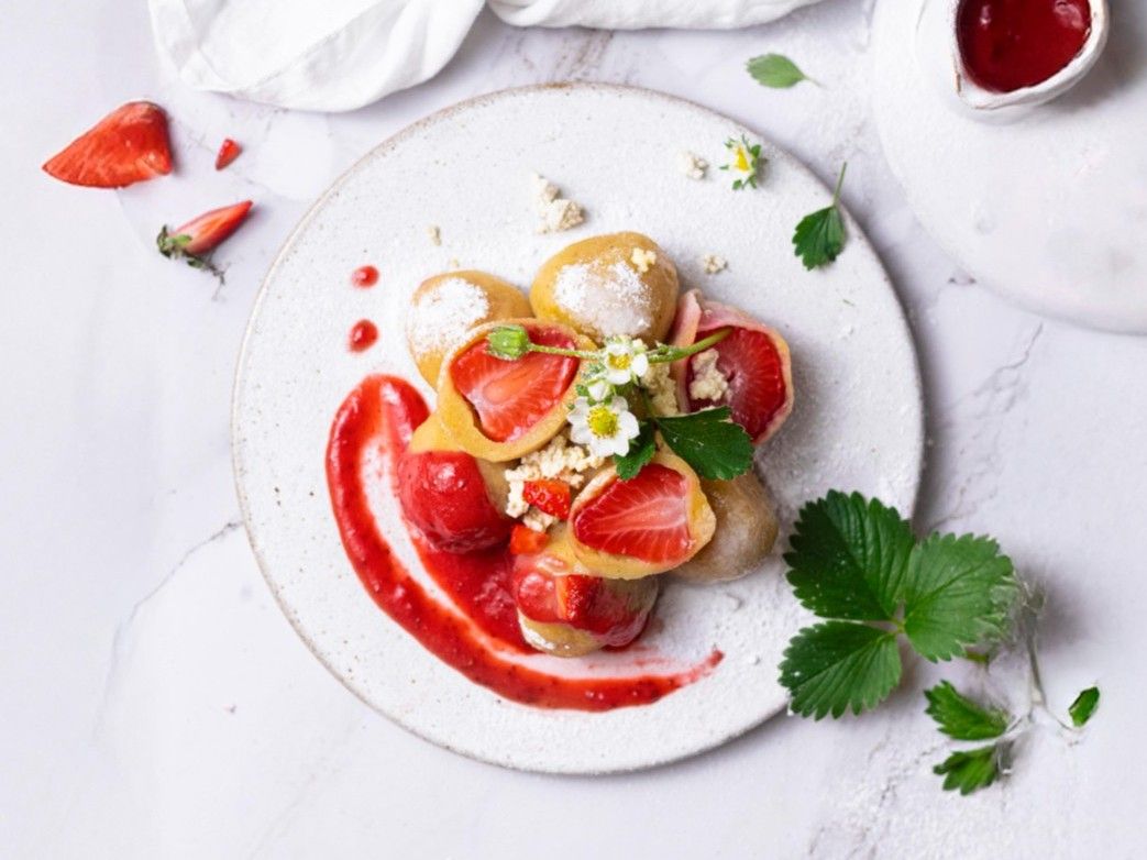 Strawberry-Filled Dumplings