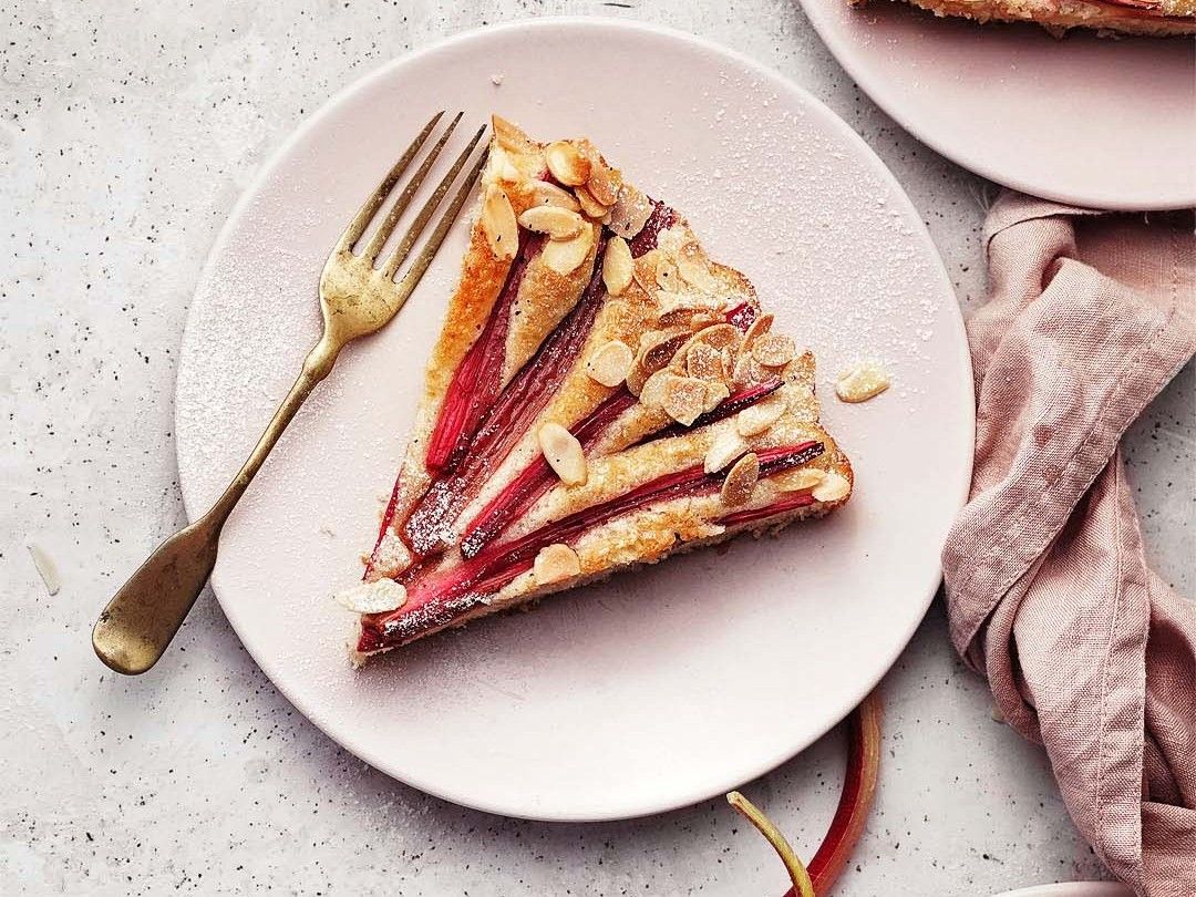 Vegan rebarborová bublanina