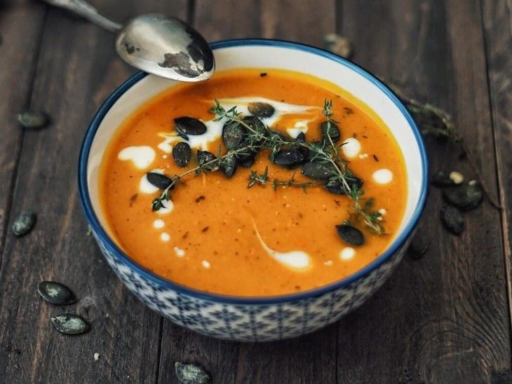 Vegan Hokkaido Pumpkin Soup with Nutmeg