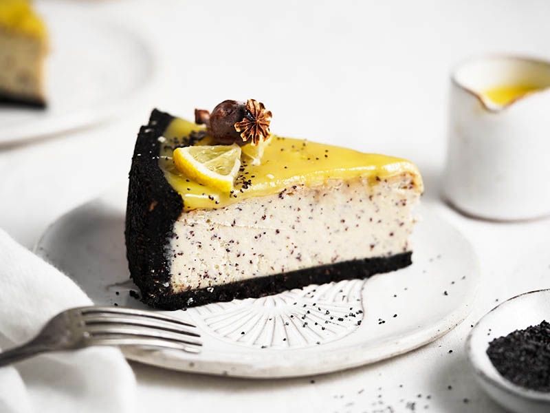 Vegan makový cheesecake