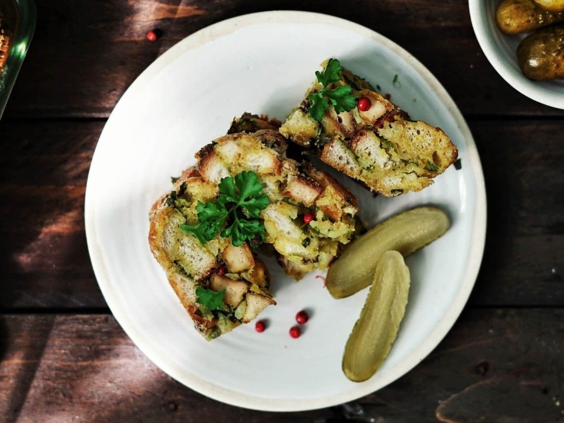 Vegan Easter Stuffing with Smoked Tofu