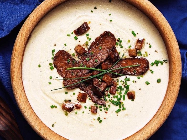 Vegan Sheep Cheese Soup