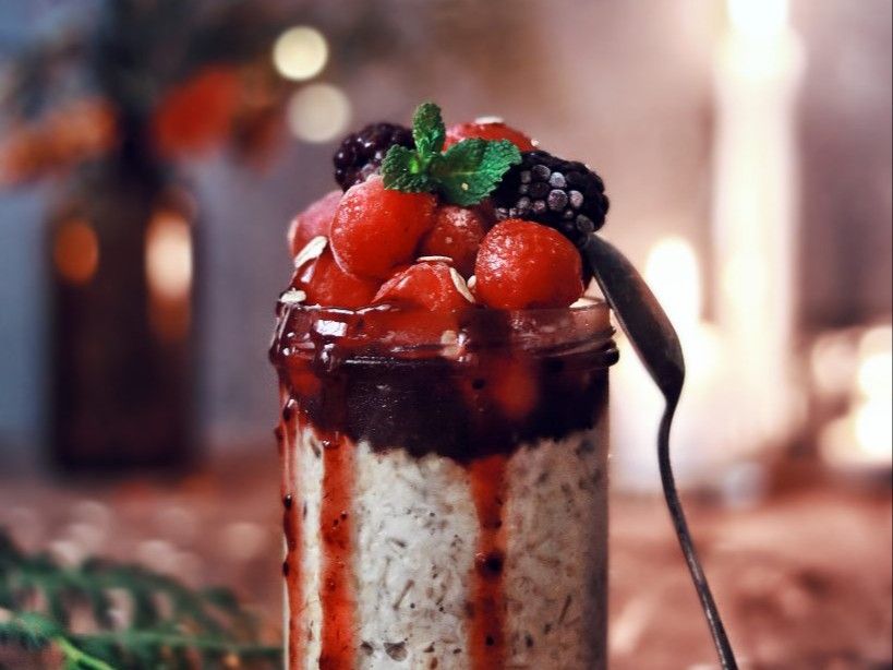 Vegan ovsená kaša na raňajky