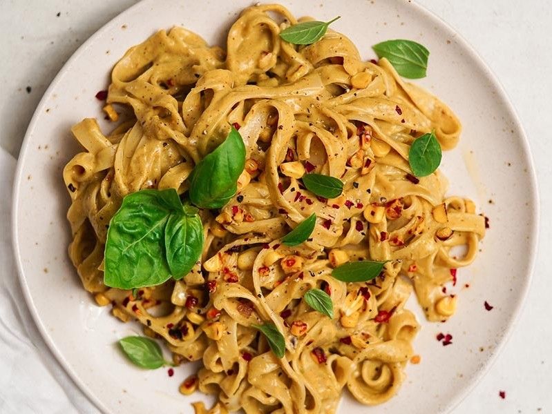 Pasta with Creamy Corn Sauce