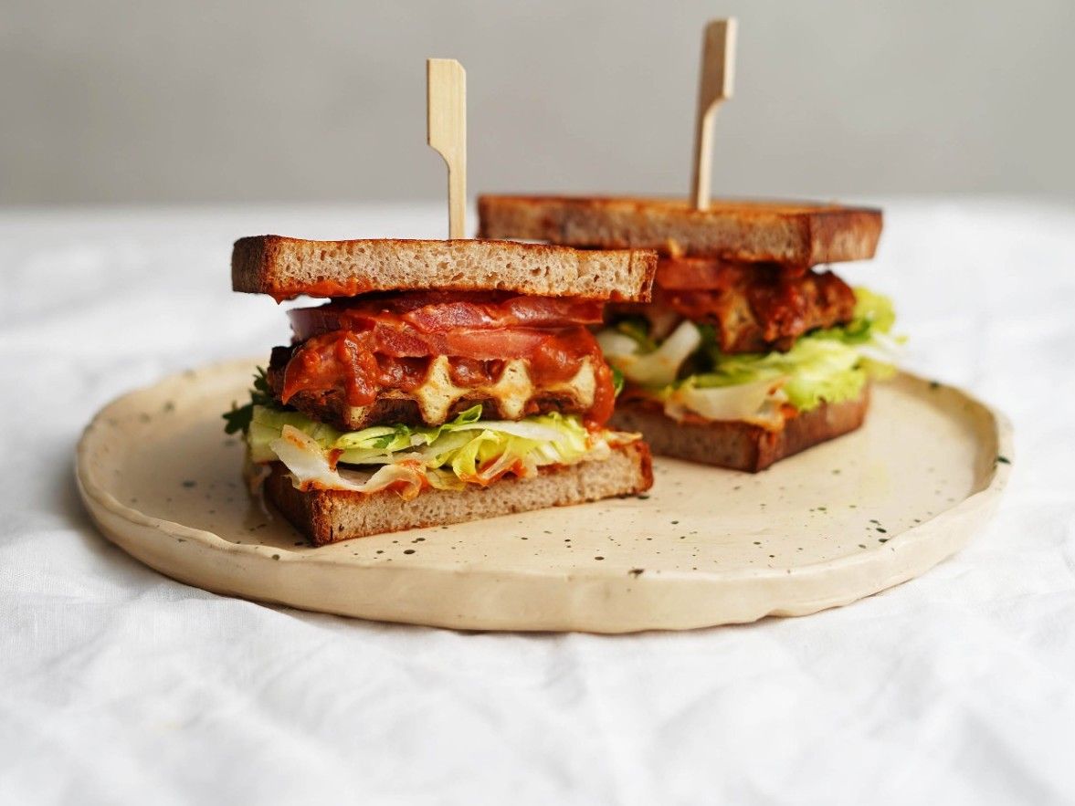 Tofu & Peanut Sauce Sandwich