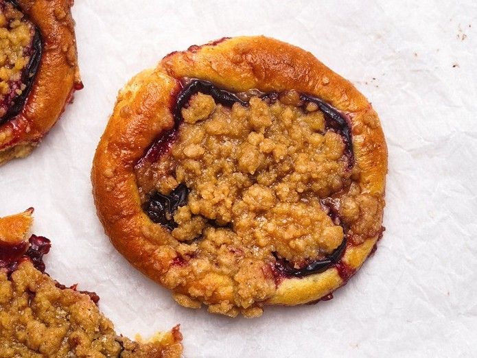 Yeasted Plum Kolaches with Streusel