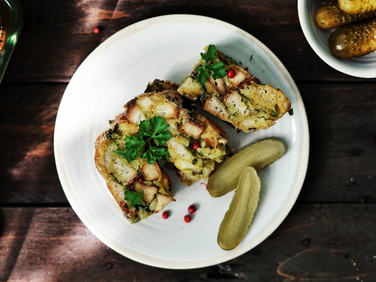 Vegan Veľkonočná nádievka s údeným